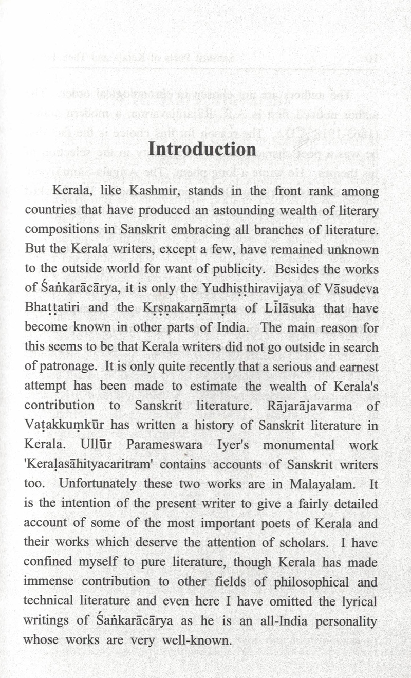 Sanskrit Poets of Kerala and their Poetry