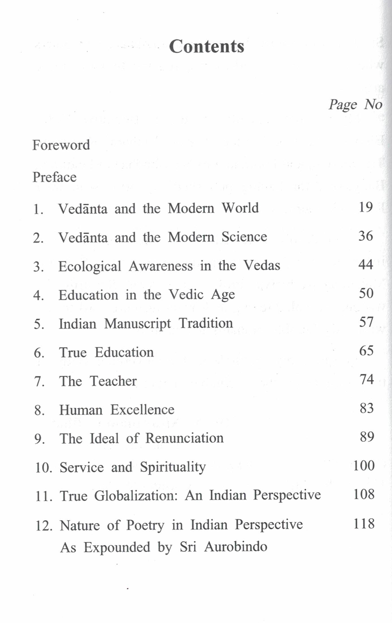 Vedanta And The Modern World And Other Indological Essays