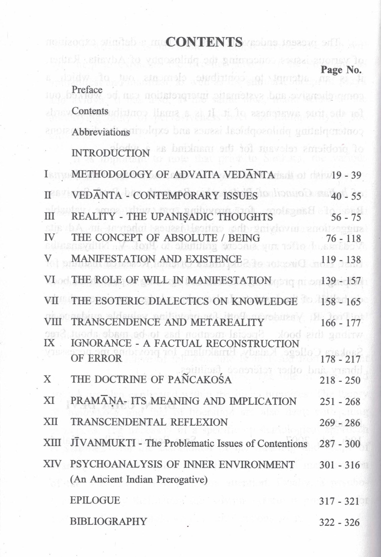 Advaita Vedanta : A Logico - Cognitive Approach